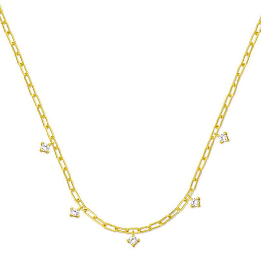 Yellow Gold Paperclip Chocker