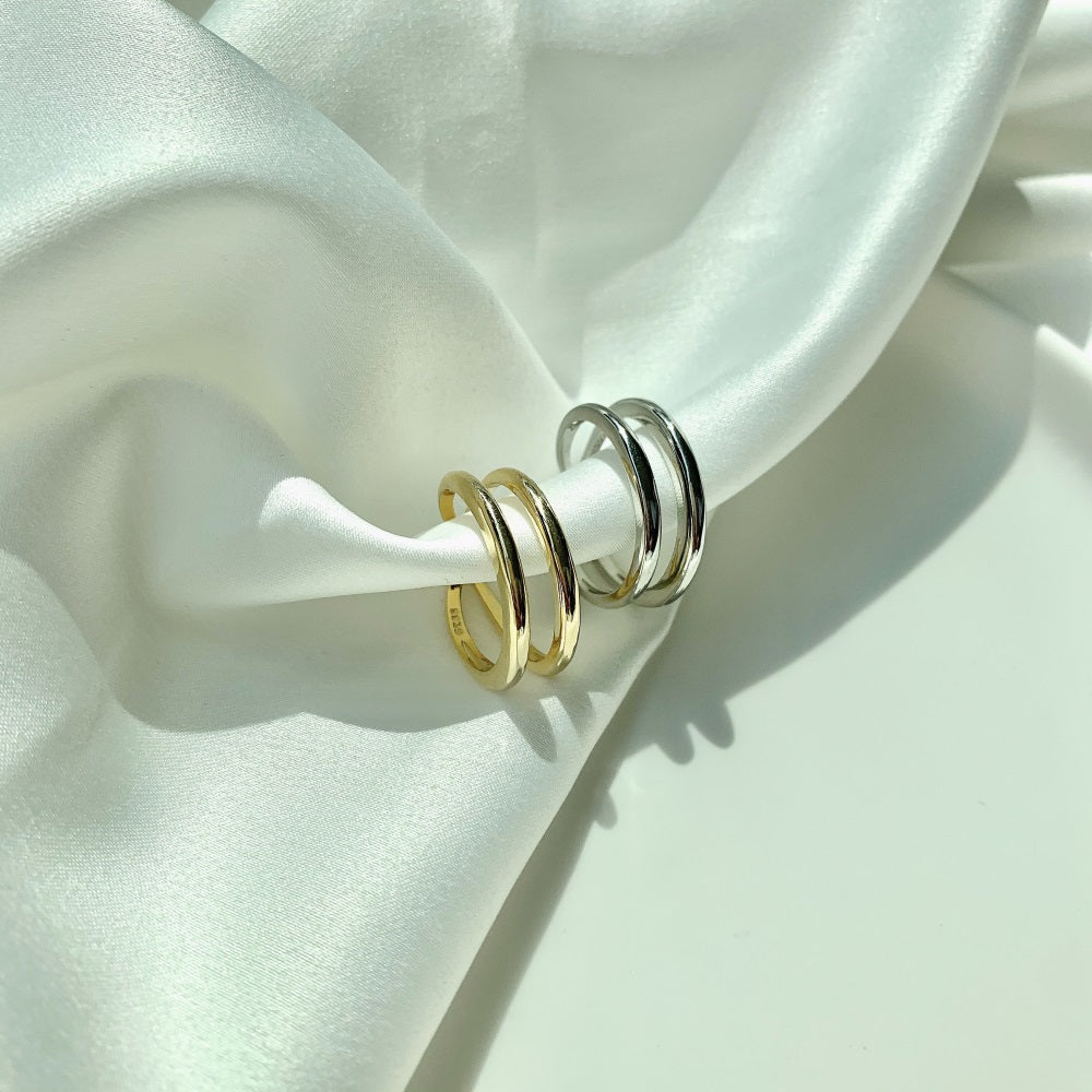 Yellow Gold Double Wire Rings