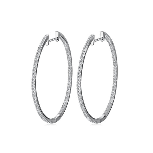 Silver Large Hoops