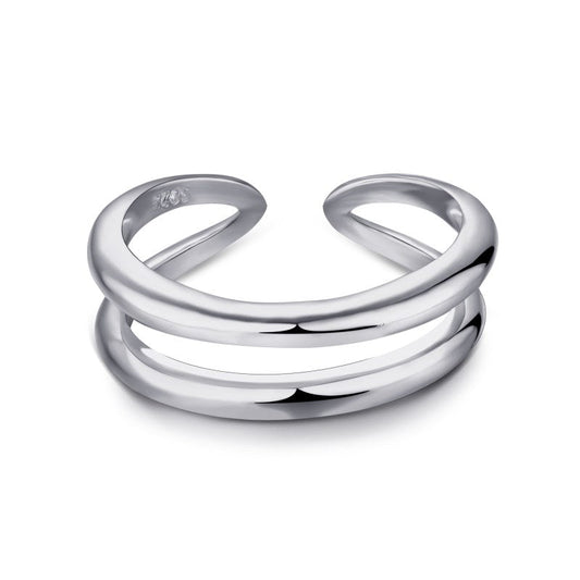 White Gold Double Wire Ring