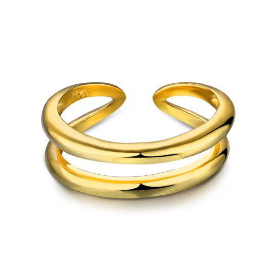Yellow Gold Double Wire Rings