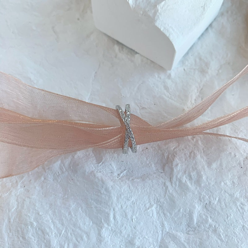 Silver Cross Band Ring