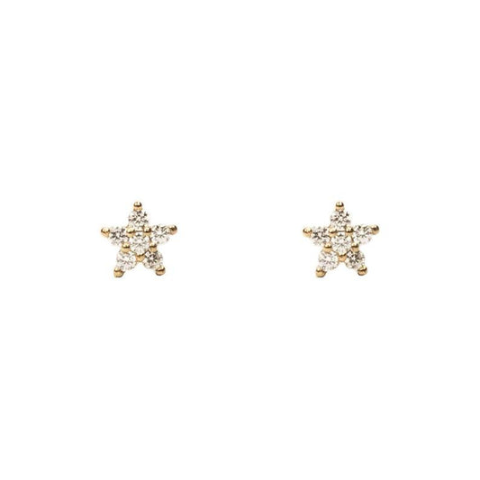 Flower Studs Yellow Gold