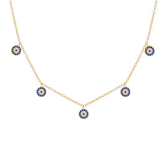 Eye Charms Yellow Gold Pendant