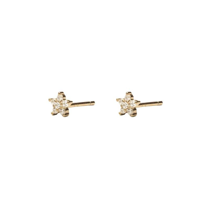 Flower Studs Yellow Gold