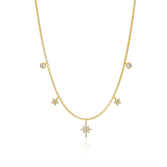 Yellow Gold Zodiac Charm Necklace