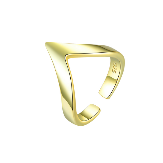 Yellow Gold Chevron Ring