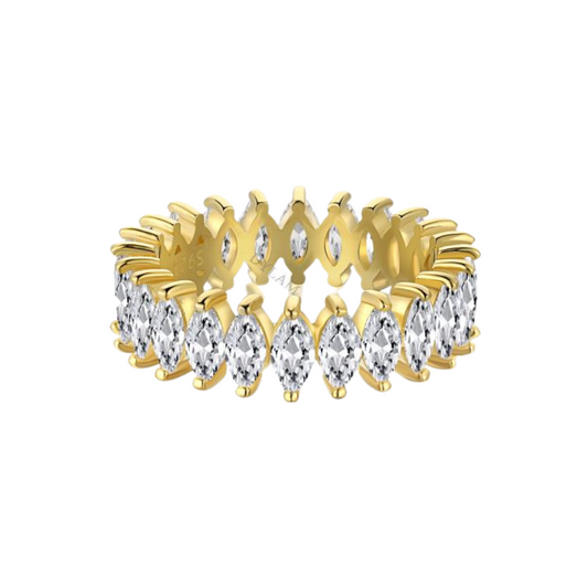 Marquise Cut Eternity Yellow Gold
