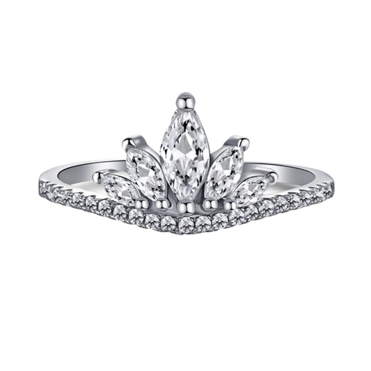 Silver Lotus Flower Ring