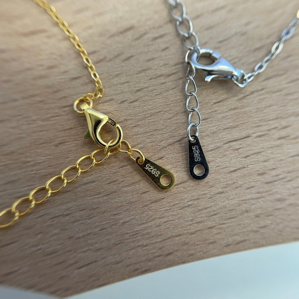 White Enamel Heart Pendant in White Gold