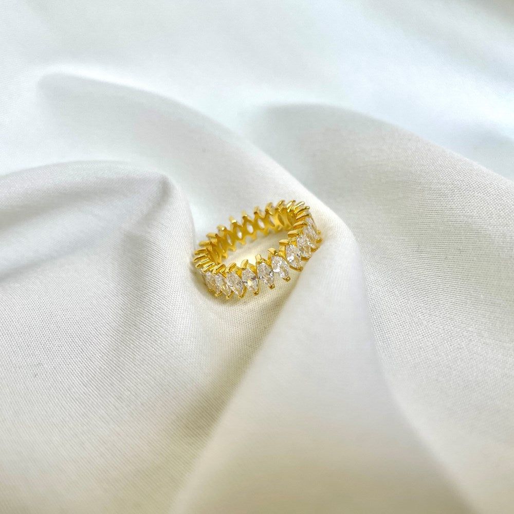 Marquise Cut Eternity Yellow Gold