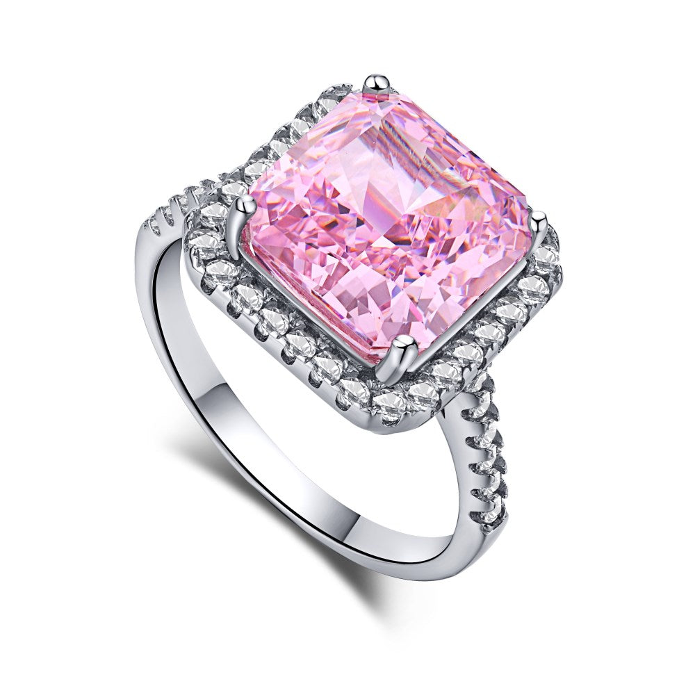 Pink Princess Halo Ring