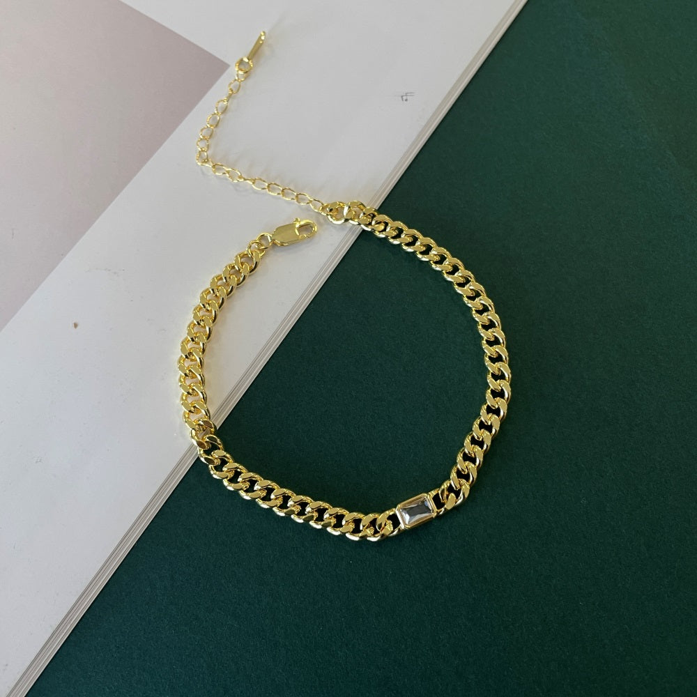 Cuban Link Yellow Gold Bracelet