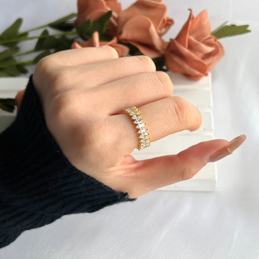 Marquise Cut Eternity Yellow Gold