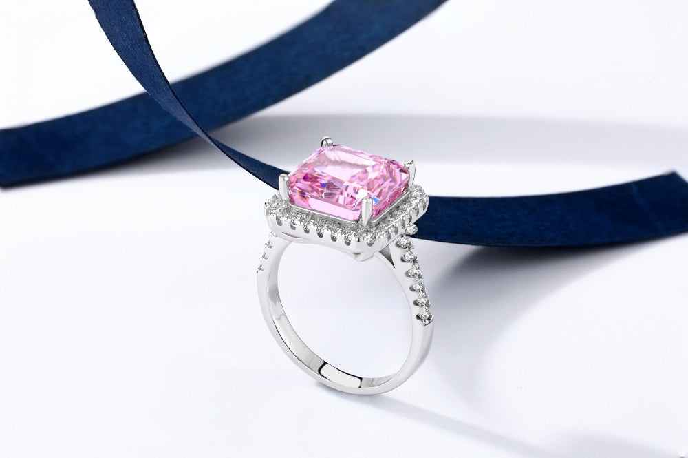 Pink Princess Halo Ring