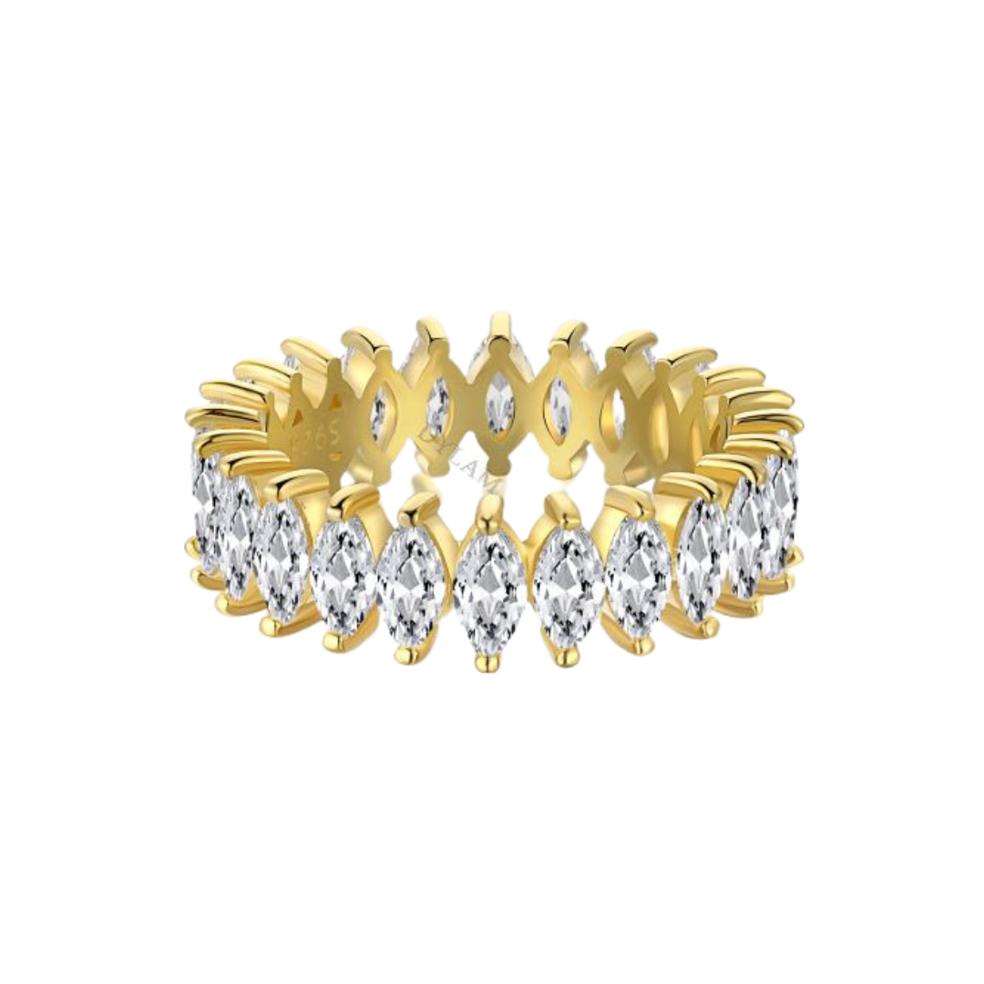 Marquise Cut Eternity Yellow Gold