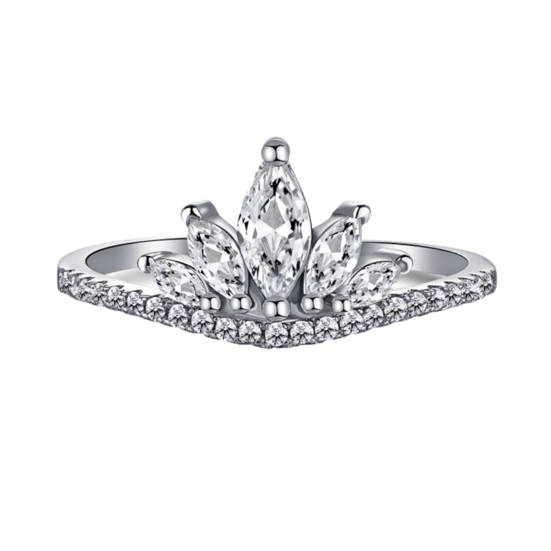 Silver Lotus Flower Ring